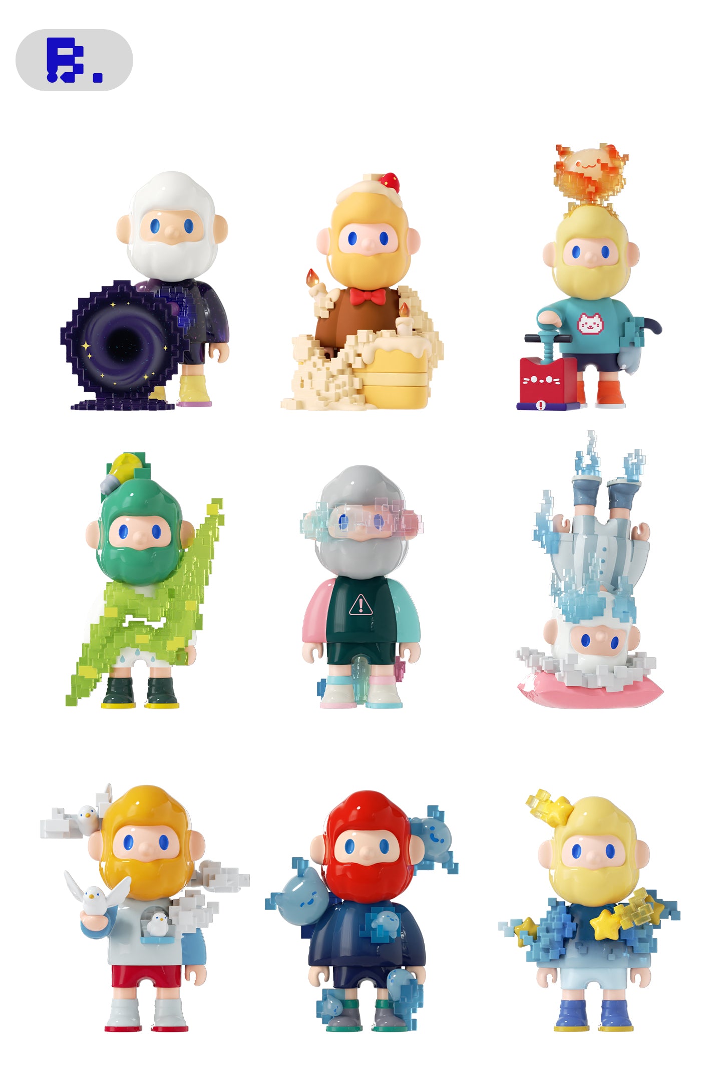 Finding Unicorn | FARMER BOB Next Generation·Pixel Universe Series Blind Box A/B Set - PSYLOS 1, Finding Unicorn | FARMER BOB Next Generation·Pixel Universe Series Blind Box A/B Set, Blind Box, Finding Unicorn, PSYLOS 1